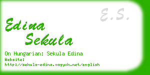 edina sekula business card
